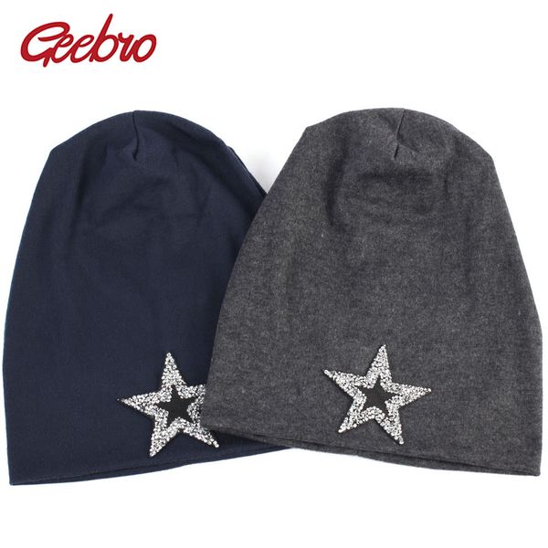 geebro women's beanie hat autumn fashion black star rhinestone slouchy beanies for ladies woman plain flat cotton bonnet hats, Blue;gray
geebro women's beanie hat autumn fashion black star rhinestone slouchy beanies for ladies woman plain flat cotton bonnet hats, Blue;gray