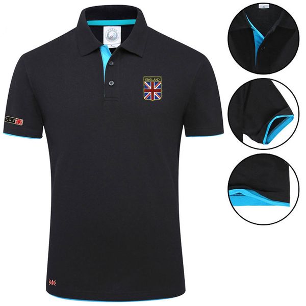 

polo brand summer short sleeve polo shirt man fashion union flag embroidery casual wholesale men's polo shirts cotton, White;black