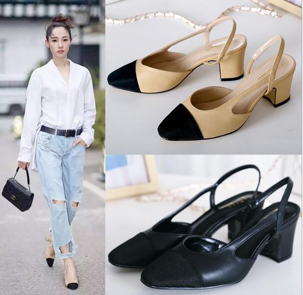 sale! EU34-39 genuine leather slingback med heel sandals luxury classic c designer matched cap toe
sale! EU34-39 genuine leather slingback med heel sandals luxury classic c designer matched cap toe
