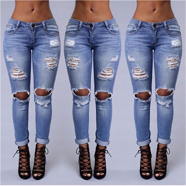 lady jeans hole ripped jeans leggings cool denim vintage straight high waist casual pants slim jeans for female plus size, Blue
lady jeans hole ripped jeans leggings cool denim vintage straight high waist casual pants slim jeans for female plus size, Blue