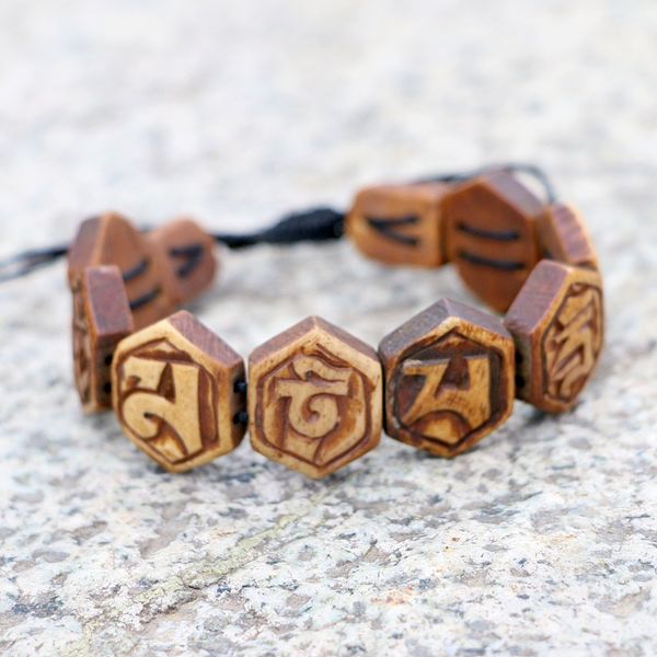 wholesale om mani padme nepalese hand carving natural yak bone bracelet retro personality vintage style male and female bracelet, Black
wholesale om mani padme nepalese hand carving natural yak bone bracelet retro personality vintage style male and female bracelet, Black