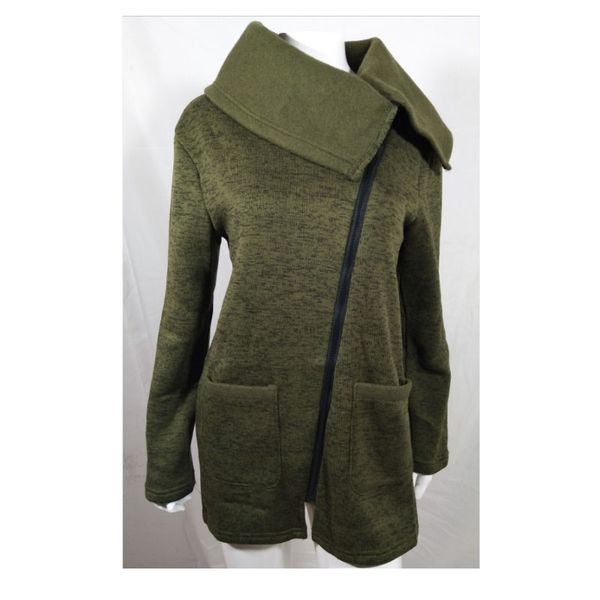 2018winter women zipper cardigan long sleeve turn-down collar casual knitted outwear plus size, Black
2018winter women zipper cardigan long sleeve turn-down collar casual knitted outwear plus size, Black