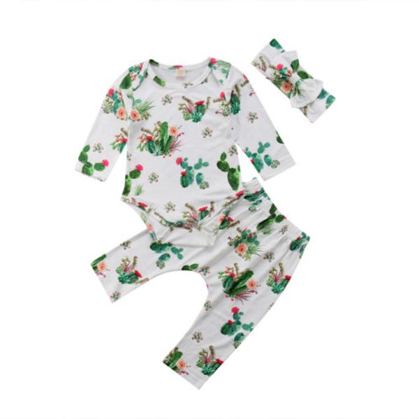 2018 new newborn kid girl boy baby cotton cactus romper headband sunsuit jumpsuit outfits clothes set, White
2018 new newborn kid girl boy baby cotton cactus romper headband sunsuit jumpsuit outfits clothes set, White
