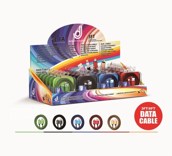 Fa t charging cable 1m 3ft up to 3 1a data cable with 6 month warranty aux cable ync cord for am ung iphone htc
Fa t charging cable 1m 3ft up to 3 1a data cable with 6 month warranty aux cable ync cord for am ung iphone htc