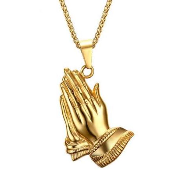 brand the praying hands pendants & necklaces brother gift gold color stainless steel hip hop men chain jewelry, Silver
brand the praying hands pendants & necklaces brother gift gold color stainless steel hip hop men chain jewelry, Silver
