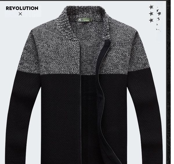 send cardigan sweater men's autumn blue patchwork loose and comfortable coat, White;black
send cardigan sweater men's autumn blue patchwork loose and comfortable coat, White;black