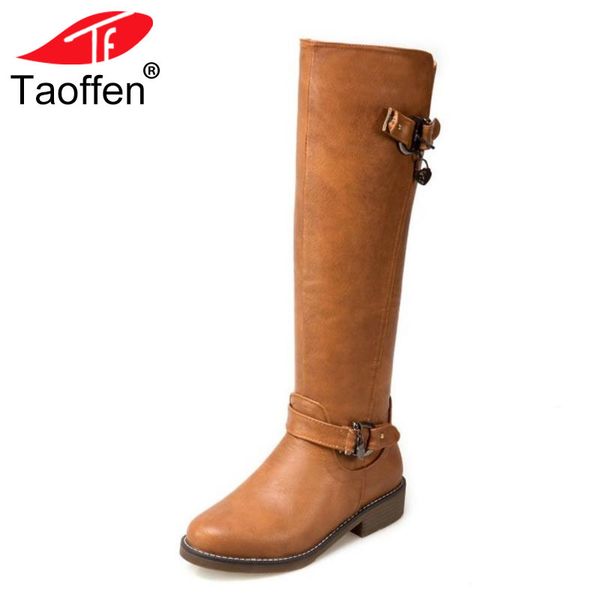 taoffen size 33-44 women's winter boots metal buckle fur warm winter woman shoes zipper knee boots fashion simple long, Black
taoffen size 33-44 women's winter boots metal buckle fur warm winter woman shoes zipper knee boots fashion simple long, Black