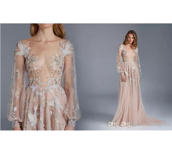 paolo sebastian 2019 prom dresses plunging neck long sleeves party evening dresses with beaded sequins applique floor length party dresses, Black
paolo sebastian 2019 prom dresses plunging neck long sleeves party evening dresses with beaded sequins applique floor length party dresses, Black
