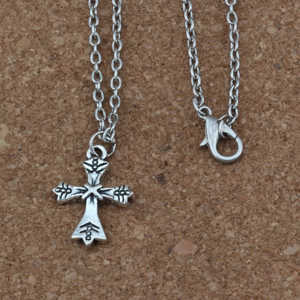 24pcs / lot Ancient silver Alloy Cross Charms Pendant Necklaces 18 inches Chains Jewelry DIY A-268d
24pcs / lot Ancient silver Alloy Cross Charms Pendant Necklaces 18 inches Chains Jewelry DIY A-268d