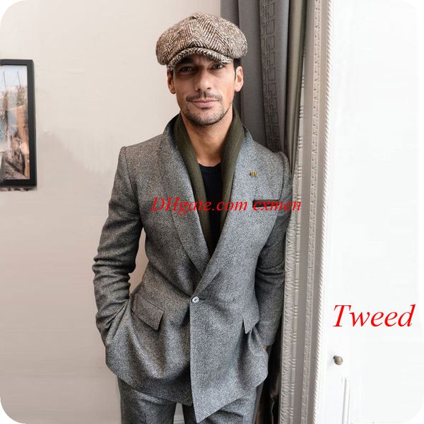 winter grey tweed men suits for wedding wool slim fit groom tuxedos smoking jacket male blazers 2piece custom terno masculino costume homme, Black;gray
winter grey tweed men suits for wedding wool slim fit groom tuxedos smoking jacket male blazers 2piece custom terno masculino costume homme, Black;gray