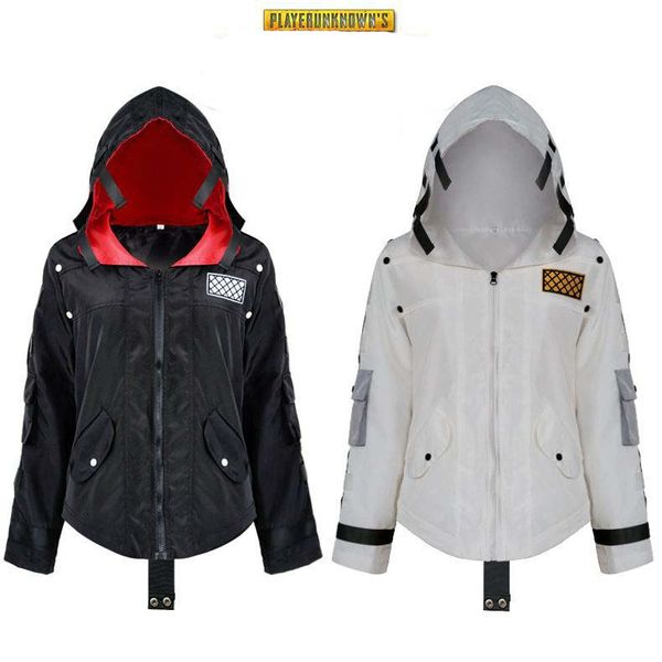 game pubg playerunknown's battlegrounds cosplay costumes chicken dinner hooded jacket casual middle ages punk coat, Black;red
game pubg playerunknown's battlegrounds cosplay costumes chicken dinner hooded jacket casual middle ages punk coat, Black;red