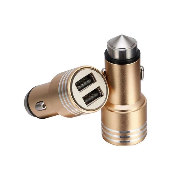 3.1A dual USB car charger Round Aluminum Metal Safety Hammer Charger Adapter For Phone Ipad Digital camera 2018
3.1A dual USB car charger Round Aluminum Metal Safety Hammer Charger Adapter For Phone Ipad Digital camera 2018