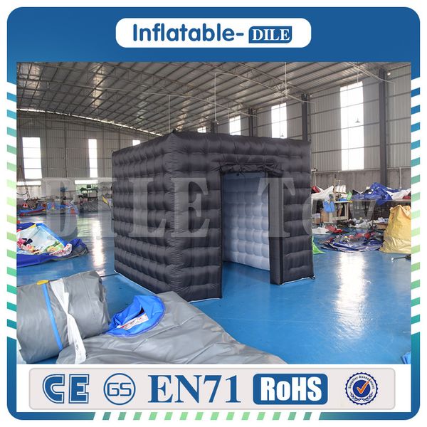 Double Door Inflatable P Cabin Inflatable Cube Tent Led Inflatable P Booth Led Lighting Tent With Air Pump