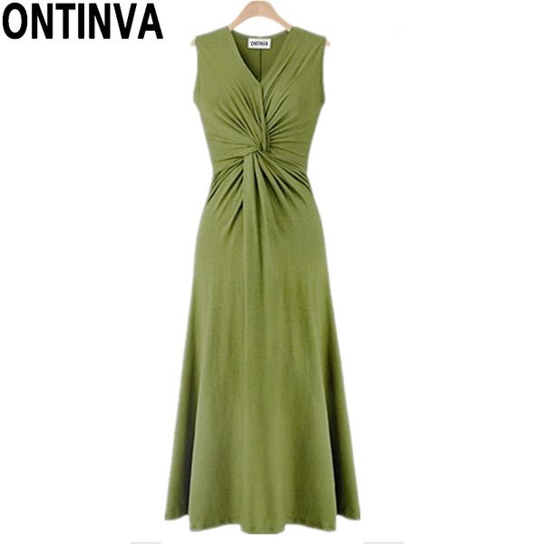 xl 4xl summer green maxi dress waist pleated design black khaki color fashion woman v neck sleeveless long casual sundresses, White;black
xl 4xl summer green maxi dress waist pleated design black khaki color fashion woman v neck sleeveless long casual sundresses, White;black
