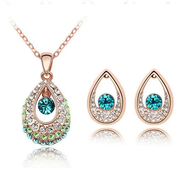 fashion bridal jewelry sets classic white/ gold-color water drop crystal rhinestone earrings necklaces jewelery set, Silver
fashion bridal jewelry sets classic white/ gold-color water drop crystal rhinestone earrings necklaces jewelery set, Silver