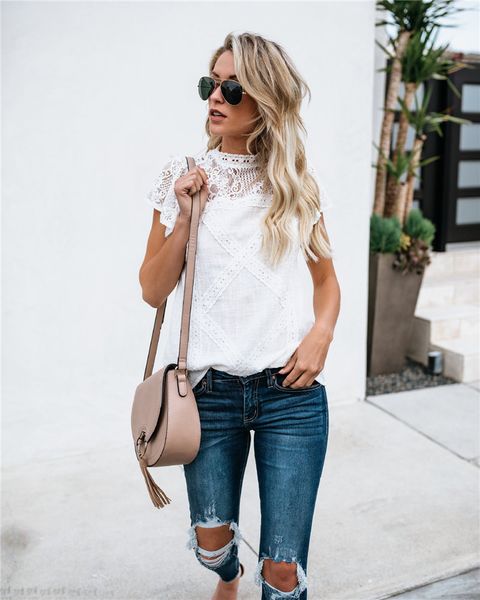 women's t-shirt fashion women clothing summer t shirt lace casual short sleeve white size s-xl
women's t-shirt fashion women clothing summer t shirt lace casual short sleeve white size s-xl