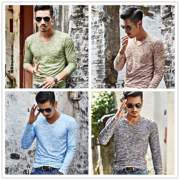 men fashion t-shirts plus size long sleeve casual summer v neck t-shirt cotton autumn thin style tee shirt clothes cl372, White;black
men fashion t-shirts plus size long sleeve casual summer v neck t-shirt cotton autumn thin style tee shirt clothes cl372, White;black