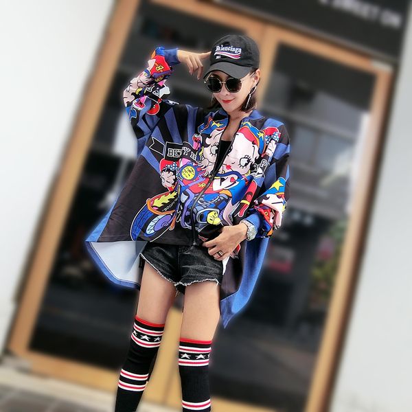 thailand tide jacket female new super fire carefully machine strange girl shirt female hip hop tide ins korean wind jacket, Black;white
thailand tide jacket female new super fire carefully machine strange girl shirt female hip hop tide ins korean wind jacket, Black;white