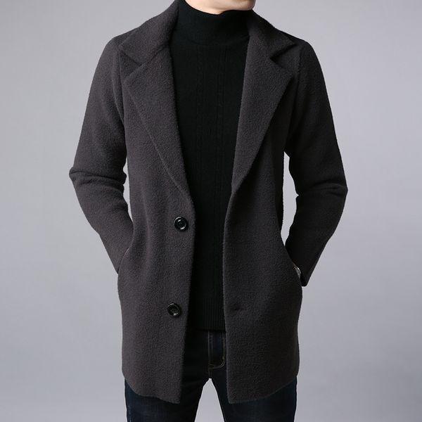2018 men's wool coat for autumn-winter men's long trench coat woolen casual mens coats and jackets, Black
2018 men's wool coat for autumn-winter men's long trench coat woolen casual mens coats and jackets, Black