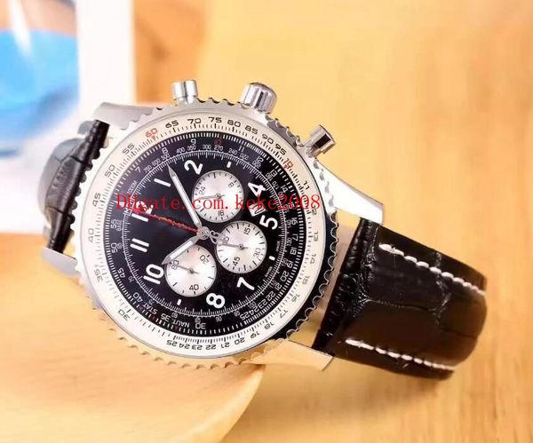 4 style excellent watch navitimer 1884 stainless steel 44mm leather bands strap vk quartz chronograph working mens watches, Slivery;brown
4 style excellent watch navitimer 1884 stainless steel 44mm leather bands strap vk quartz chronograph working mens watches, Slivery;brown