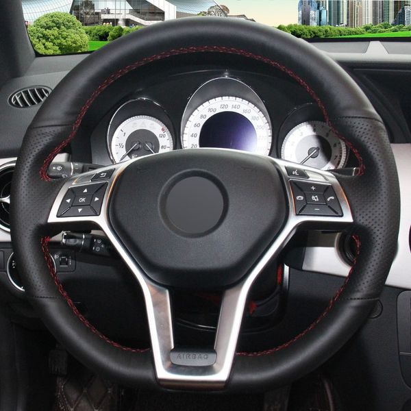 black leather hand-stitched car steering wheel cover for mercedes-benz glk260 glk300 glk200
black leather hand-stitched car steering wheel cover for mercedes-benz glk260 glk300 glk200