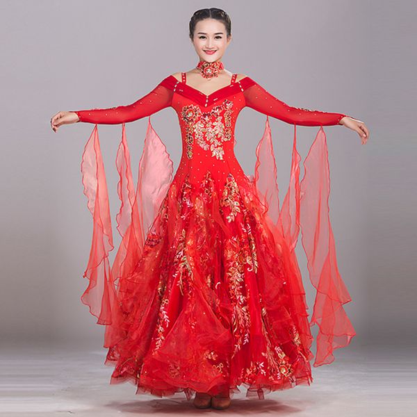 ballroom dance competition dresses flamenco standard dance dresses waltz tango 6 colors d0145 big sheer hem long sleeve appliques rhinestone, Black;red
ballroom dance competition dresses flamenco standard dance dresses waltz tango 6 colors d0145 big sheer hem long sleeve appliques rhinestone, Black;red