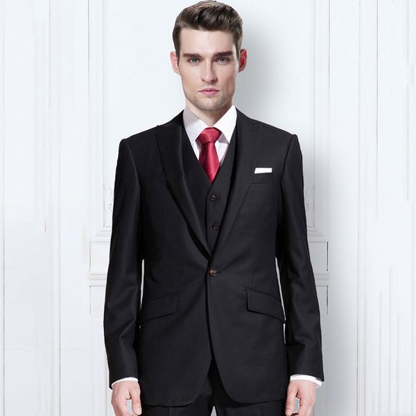 black men suits wedding suits 2018 peaked lapel custom made slim fit groom tuxedos man blazer bridegroom 3 pieces jacket pants vest, Black;gray
black men suits wedding suits 2018 peaked lapel custom made slim fit groom tuxedos man blazer bridegroom 3 pieces jacket pants vest, Black;gray