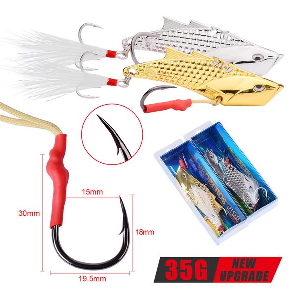 brand silver and gold colors 4sizes 10g 18g 26g 35g metal vib crankbaits bkb hooks jigs bait bass fishing lure
brand silver and gold colors 4sizes 10g 18g 26g 35g metal vib crankbaits bkb hooks jigs bait bass fishing lure