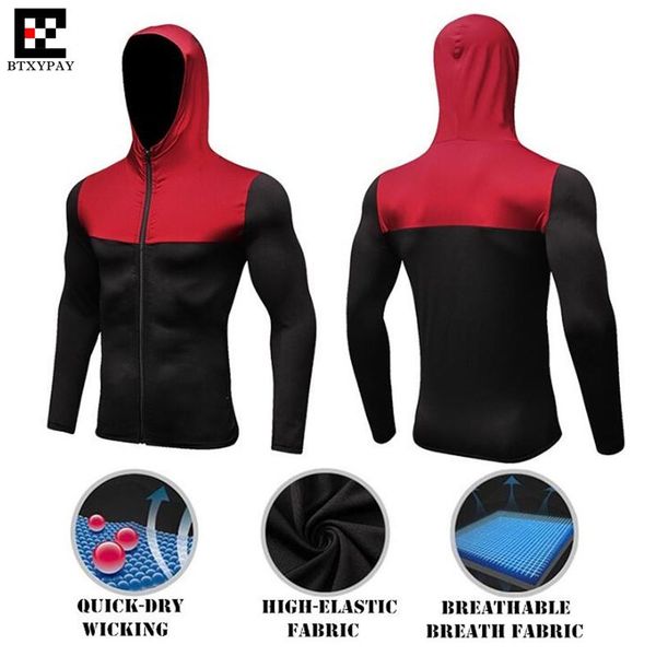 100p men shapers slim sweatshirts 3d tight high elastic quick-dry wicking fitness long sleeves zipper hooded windproof, Black
100p men shapers slim sweatshirts 3d tight high elastic quick-dry wicking fitness long sleeves zipper hooded windproof, Black