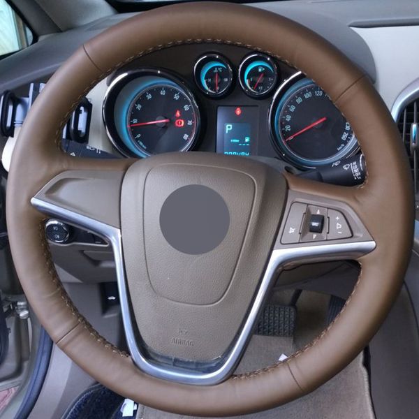 diy hand-stitched dark brown genuine leather car steering wheel cover for buick excelle xt gt encore opel mokka
diy hand-stitched dark brown genuine leather car steering wheel cover for buick excelle xt gt encore opel mokka