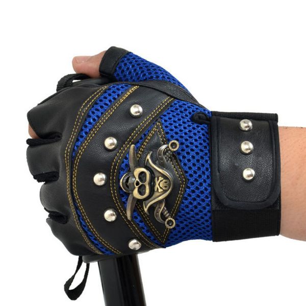 yjsfg house skulls rivet women gloves pu leather fingerless gloves female patchwork hip hop half finger hot, Blue;gray
yjsfg house skulls rivet women gloves pu leather fingerless gloves female patchwork hip hop half finger hot, Blue;gray