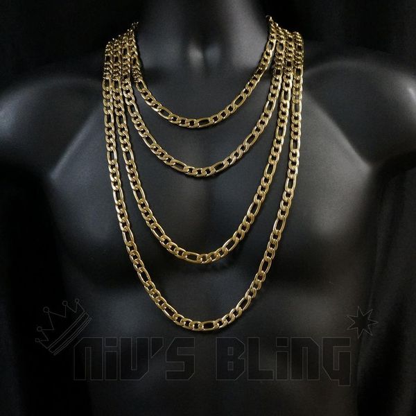 18k ip gold plated solid figaro chain 316l stainless steel men's link necklace need more necklaces, better prices, give me information., Silver
18k ip gold plated solid figaro chain 316l stainless steel men's link necklace need more necklaces, better prices, give me information., Silver