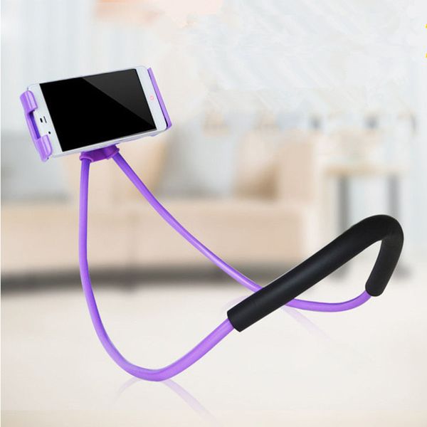 

lazy cell phone mounts hanging neck phone stands necklace cellphone support bracket for samsung universal holder for iphone dhl