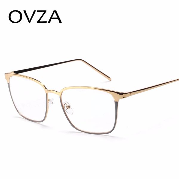 ovza rectangle fashion optical frame men golden metal women glasses frame vintage transparent eyeglasses s2046, Silver
ovza rectangle fashion optical frame men golden metal women glasses frame vintage transparent eyeglasses s2046, Silver
