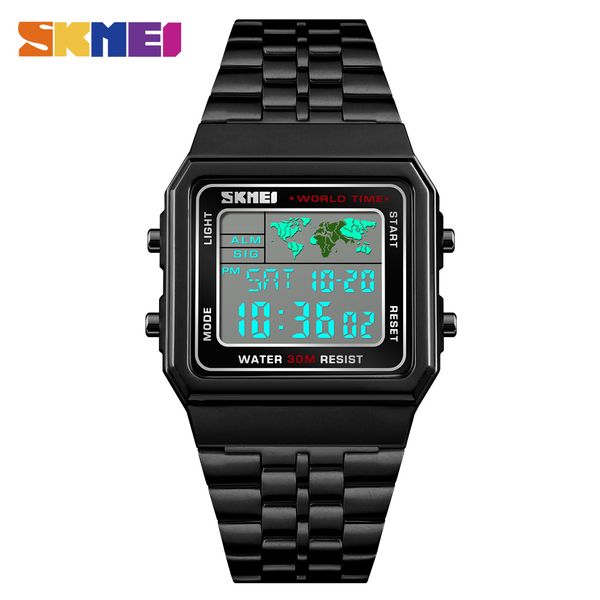 skmei men fashion sports watches waterproof world time clock wristwatch stainless steel countdown time watch relogio masculino, Slivery;brown
skmei men fashion sports watches waterproof world time clock wristwatch stainless steel countdown time watch relogio masculino, Slivery;brown