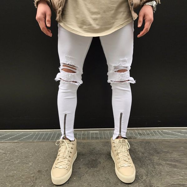 mens ripped slim fit motorcycle vintage denim jeans hiphop streetwear pants, Blue
mens ripped slim fit motorcycle vintage denim jeans hiphop streetwear pants, Blue