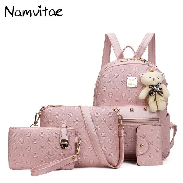 fashion women backpack pu leather composite bag cute bear set shoulder school backpacks for teenage student girls travel bags
fashion women backpack pu leather composite bag cute bear set shoulder school backpacks for teenage student girls travel bags