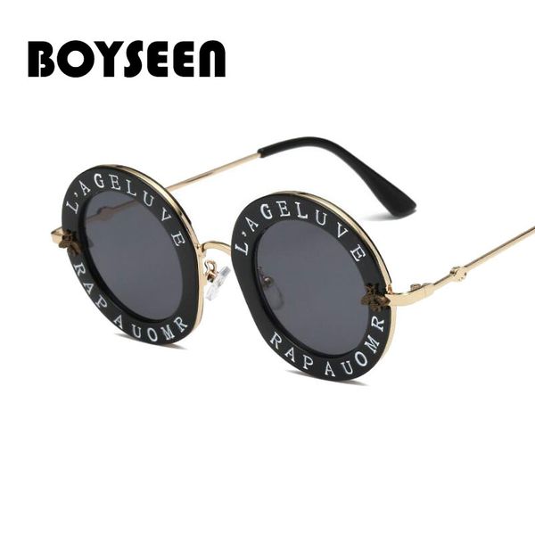 boyseen 2018 small round sunglasses women retro fashion pink mirror lens english letters frame ladies sun glasses shades 1828, White;black
boyseen 2018 small round sunglasses women retro fashion pink mirror lens english letters frame ladies sun glasses shades 1828, White;black
