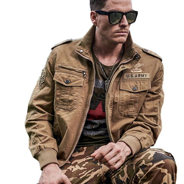 2018 spring pilot jacket men cargo tactical bomber jacket male casual zipper flight cotton winter coat, Black;brown
2018 spring pilot jacket men cargo tactical bomber jacket male casual zipper flight cotton winter coat, Black;brown
