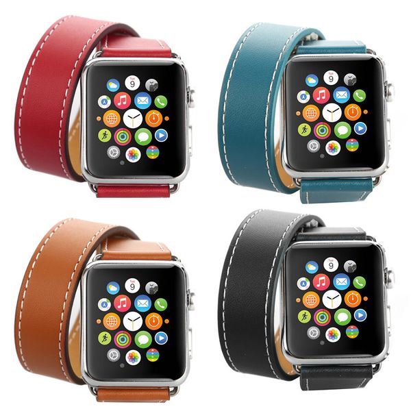 long leather strap strap double double loop bracelet leather iwatch 38mm and 42mm, Black;brown
long leather strap strap double double loop bracelet leather iwatch 38mm and 42mm, Black;brown