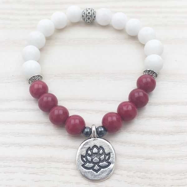 sn1102 rose jade women bracelet white jade bracelet tierra cast lotus charm yoga meditation mala beaded jade bracelet gifts for her, Black
sn1102 rose jade women bracelet white jade bracelet tierra cast lotus charm yoga meditation mala beaded jade bracelet gifts for her, Black