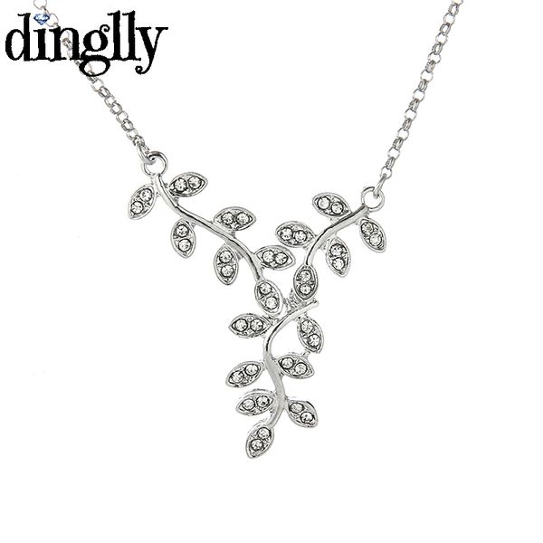 dinglly elegant olive branch chokers necklaces silver color leaf pendant brand necklaces romantic gifts jewelry for women
dinglly elegant olive branch chokers necklaces silver color leaf pendant brand necklaces romantic gifts jewelry for women