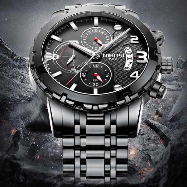 nibosi 2018 quartz watch men waterproof stainless steel timing luminous calendar mens watches relogio masculino, Slivery;brown
nibosi 2018 quartz watch men waterproof stainless steel timing luminous calendar mens watches relogio masculino, Slivery;brown