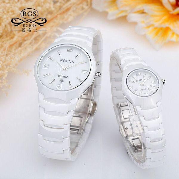 rgens brand woman man watches 100% ceramic white black waterproof womens mens quartz wristwatches diamond calendar loves clocks, Slivery;brown
rgens brand woman man watches 100% ceramic white black waterproof womens mens quartz wristwatches diamond calendar loves clocks, Slivery;brown