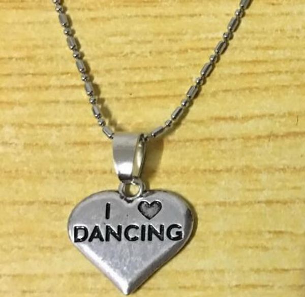 10pc/lot i love dancing necklace heart shaped dancer lover ballet dance jewelry girls graduation birthday gift new arrival jewelry, Silver
10pc/lot i love dancing necklace heart shaped dancer lover ballet dance jewelry girls graduation birthday gift new arrival jewelry, Silver