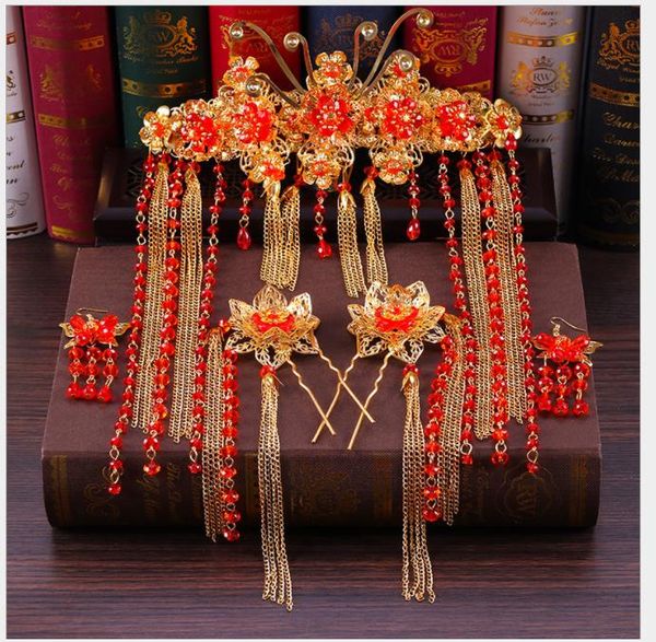 bridal headwear, chinese qipao red accessories, costume wedding 2018 new style crown ornaments, Slivery;golden
bridal headwear, chinese qipao red accessories, costume wedding 2018 new style crown ornaments, Slivery;golden