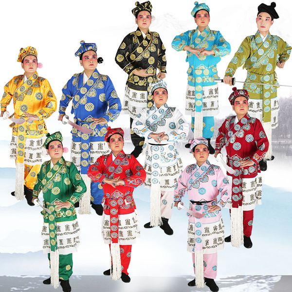 opera outfit satin silk mandarin jacket + pants + hat peking opera men's drama costumes wusheng clothes operas kungfu fighter men', Black;red
opera outfit satin silk mandarin jacket + pants + hat peking opera men's drama costumes wusheng clothes operas kungfu fighter men', Black;red