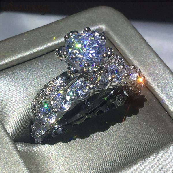 choucong fashion flower ring set diamond 925 sterling silver engagement wedding band rings for women bridal jewelry, Slivery;golden
choucong fashion flower ring set diamond 925 sterling silver engagement wedding band rings for women bridal jewelry, Slivery;golden