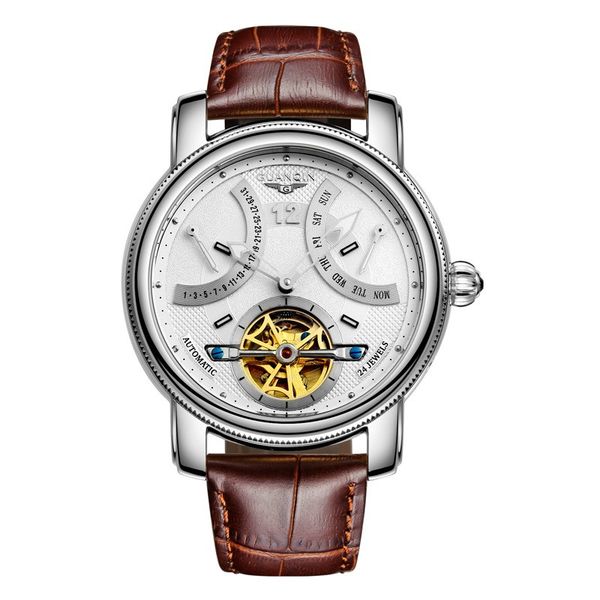 luxury men watch 2018 famous uqnqin watch automatic mechanical waterproof luminous leather mens watches man clock, Slivery;brown
luxury men watch 2018 famous uqnqin watch automatic mechanical waterproof luminous leather mens watches man clock, Slivery;brown