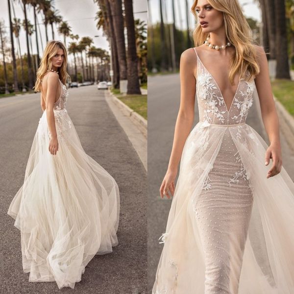 2019 berta sexy глубокий v-образный вырез vestido de novia иллюзия свадебные платья свадебные платья кружева богемное свадебное платье с вер, White
2019 berta sexy глубокий v-образный вырез vestido de novia иллюзия свадебные платья свадебные платья кружева богемное свадебное платье с вер, White